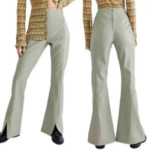 Free People We The Free Real Deal Slit Vegan Pants Seagrass Size 30